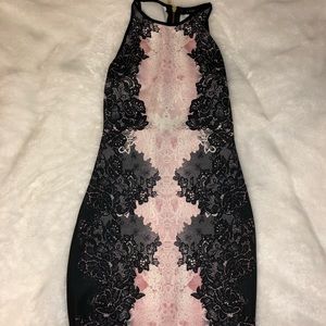 Black and pink dress